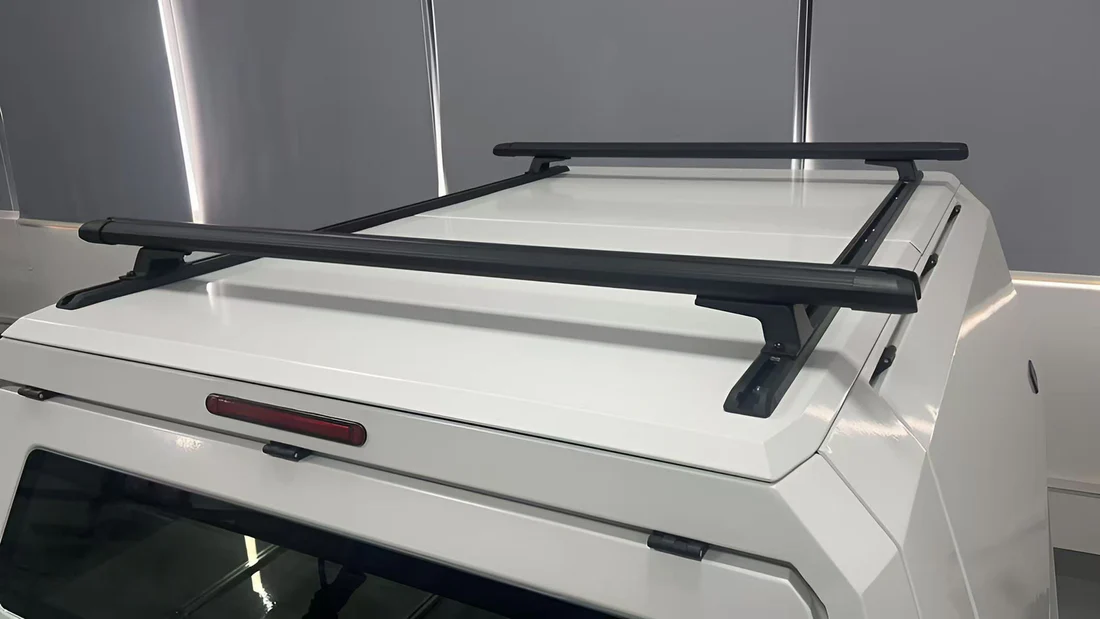 Truck Bed Cap Cross Bar — Aluminum, T-Slot Compatible, Universal Fit