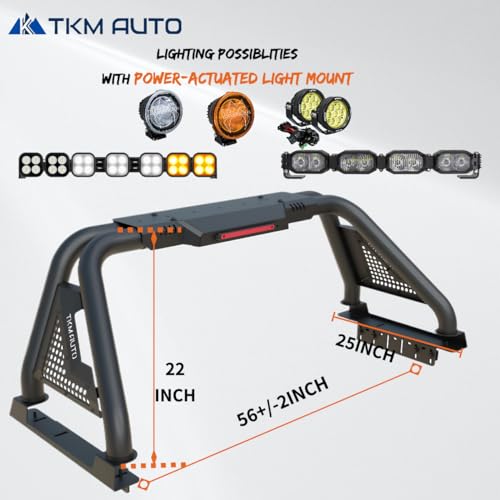 Sport Bar Roll Bar Black Steel Tacoma Ranger Colorado Heavy Duty