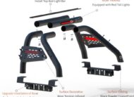 SRB-L016 Sport Bar Roll Bar F150 Silverado Ram Black Steel