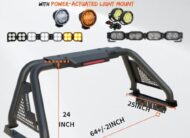 Sport Bar Roll Bar No-Drill F150 Silverado Ram Black Steel E-Coating