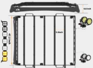 Toyota 4Runner (2010-2024) Roof Rack Platform 5th Gen — Low Profile, Steel Frame + Aluminum Bars
