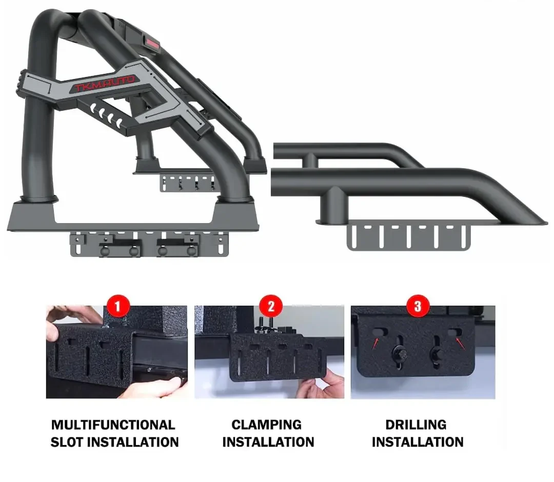 SRB005 Sport Bar Roll Bar with Side Rails Full-Size F150 Silverado Ram