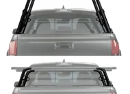 TKMAUTO Black Universal Heavy Duty Truck Bed Rack – Adjustable Height, Extendable, Aluminum Cross Bars for Most Pick-Up Trucks Ram Silverado Tundra F150