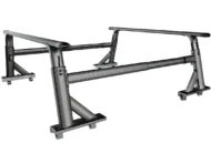 TKMAUTO Black Universal Heavy Duty Truck Bed Rack – Adjustable Height, Extendable, Aluminum Cross Bars for Most Pick-Up Trucks Ram Silverado Tundra F150