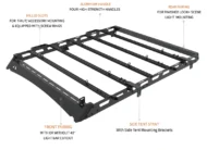 Toyota 4Runner (2010-2024) Roof Rack Platform 5th Gen — Low Profile, Steel Frame + Aluminum Bars