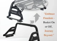 Sport Bar Roll Bar with Cargo Basket Tacoma Ranger Colorado Black Steel