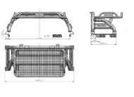 Sport Bar Roll Bar with Cargo Basket Tacoma Ranger Colorado Black Steel