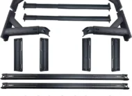 TKMAUTO Black Universal Heavy Duty Truck Bed Rack – Adjustable Height, Extendable, Aluminum Cross Bars for Most Pick-Up Trucks Ram Silverado Tundra F150