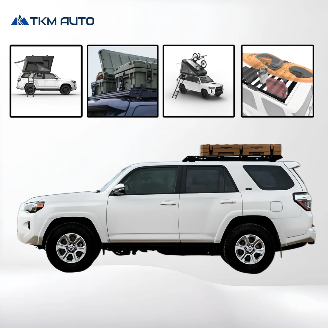 Toyota 4Runner (2010-2024) Roof Rack Platform 5th Gen — Low Profile, Steel Frame + Aluminum Bars