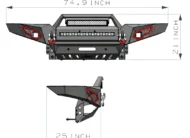 Tacoma Front Bumper 2005-2015 Heavy Duty Steel Off-Road