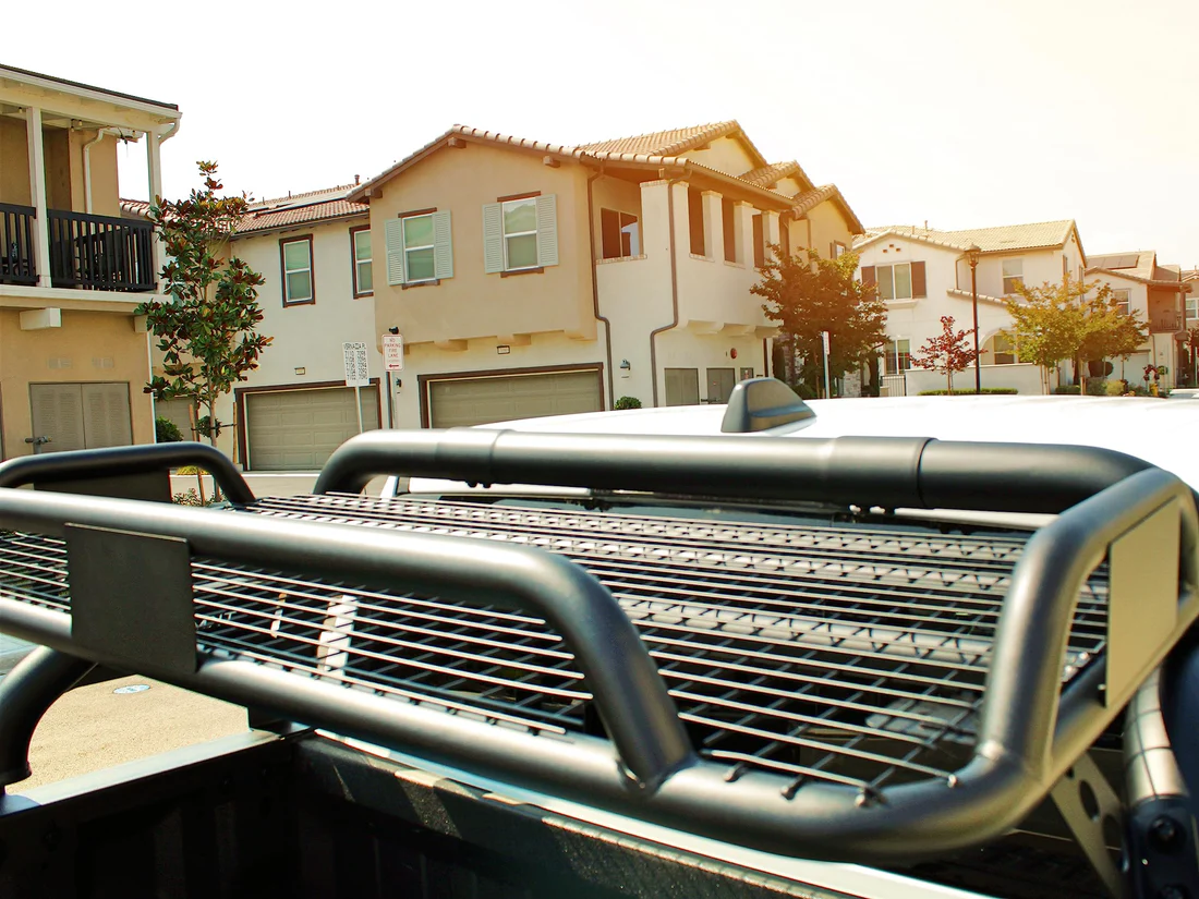 Sport Bar Roll Bar with Cargo Basket Tacoma Ranger Colorado Black Steel