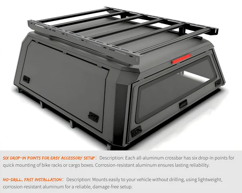 Ford Super Duty 2017-2026 F-250/F-350 6.75ft | TKMAUTO Aluminum Truck Bed Cap