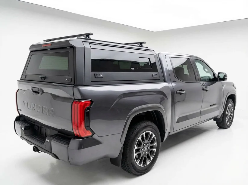 Toyota Tundra 2022-2026 5.5ft | TKMAUTO Aluminum Truck Bed Cap Side Windows