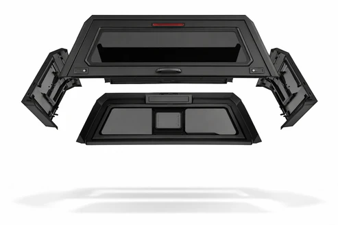 GMC Sierra & Silverado 1500 2007-2018 5.8ft | TKMAUTO Aluminum Truck Bed Cap Side Windows