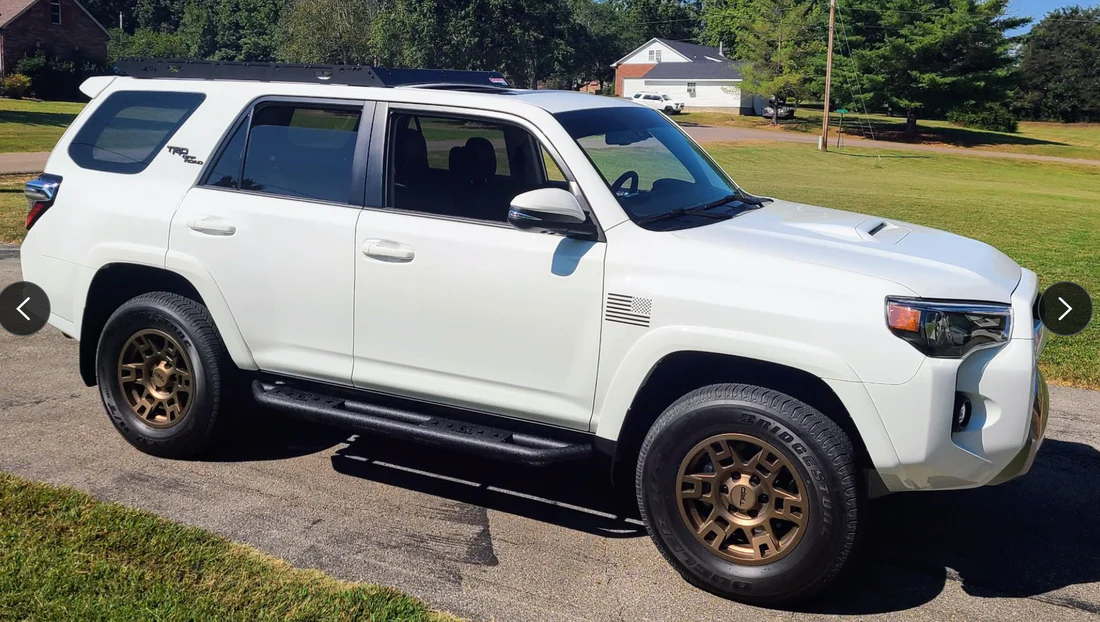 Running Boards Compatible with Toyota 4Runner 2010-2024 Trail Edition, 2014-2024 SR5/TRD Pro, Bolt-on Side Steps Steel Nerf Bar