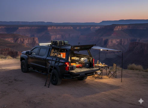 RAM 1500 2019-2026 5.5ft | TKMAUTO Aluminum Truck Bed Cap Gullwing