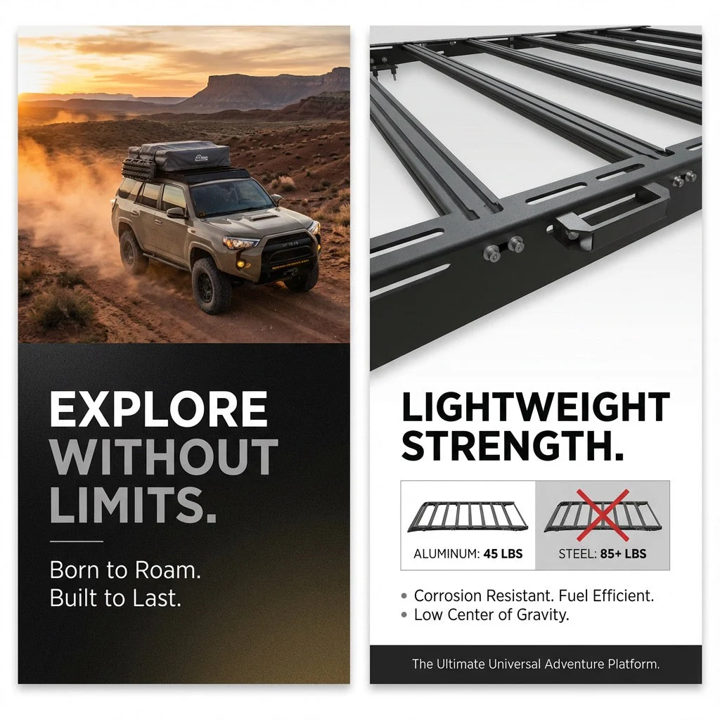 Lexus GX470 (2003-2009) Roof Rack Platform — Full Size Lightweight Aluminum
