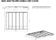 Toyota Tacoma (2024+) Roof Rack Platform 4th Gen Double Cab — Lightweight Full Aluminum