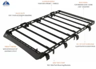 Jeep Wrangler JL (2018-2026) Roof Rack Platform 4-Door — Full Length, Steel Frame + Aluminum Crossbars