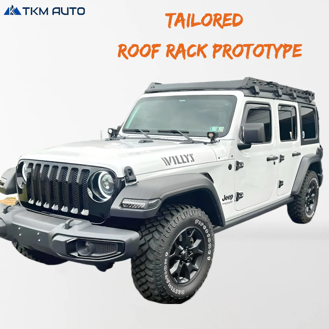 Jeep Wrangler JL (2018-2026) Roof Rack Platform 4-Door — Full Length, Steel Frame + Aluminum Crossbars