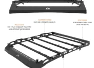 Toyota Tacoma (2005-2023) Roof Rack Platform Double Cab — Steel Frame + Aluminum Crossbars