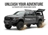 RAM 1500 Truck Bed Cap 2019-2025 6.4ft | TKMAUTO Premium Aluminum Camper Shell with Side Windows