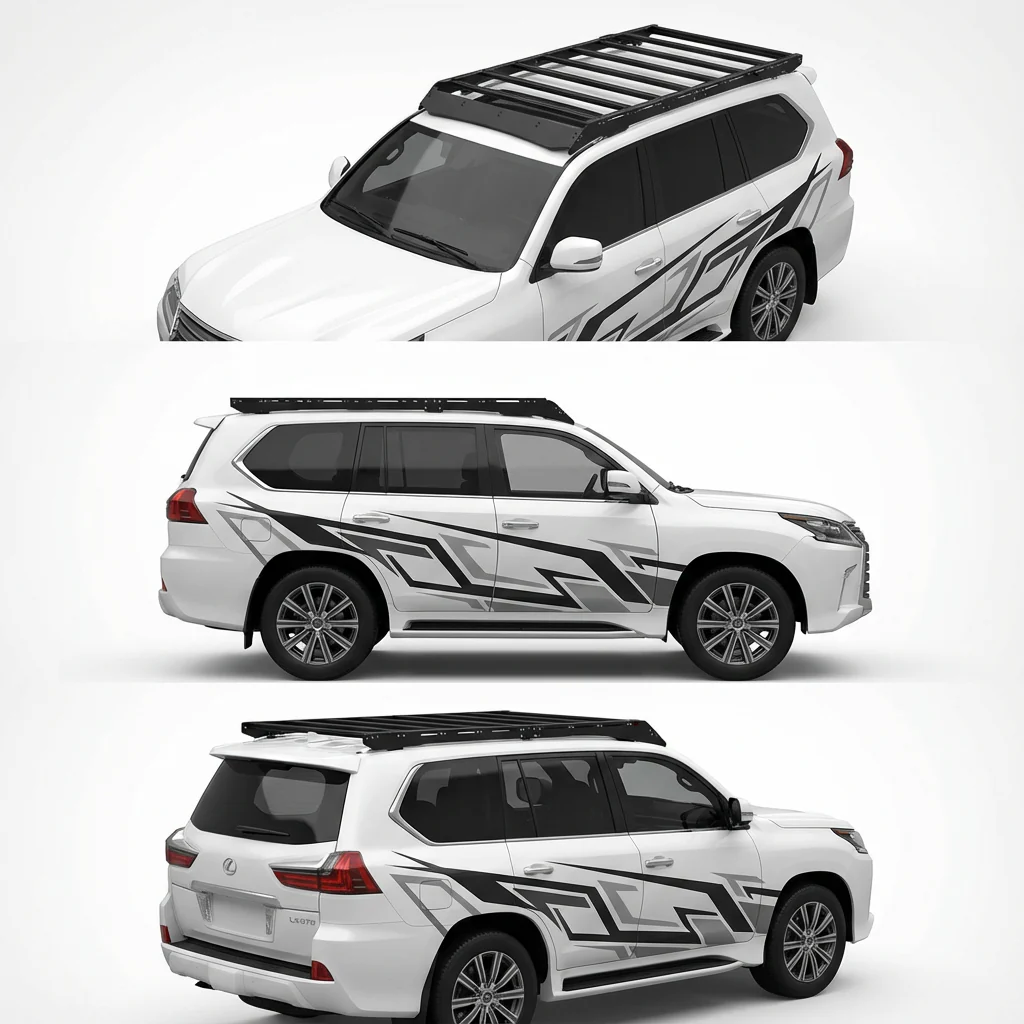 Lexus LX570 (2008-2021) Roof Rack Platform — Full Size Lightweight Aluminum