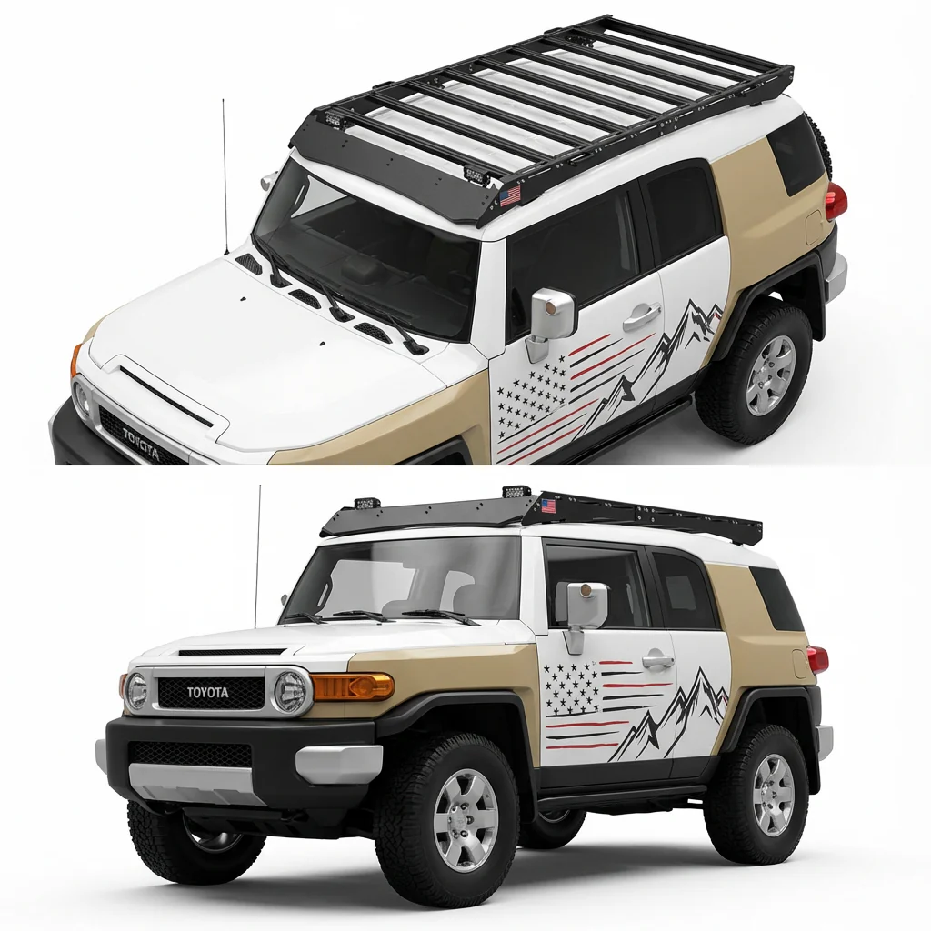 Toyota FJ Cruiser (2007-2016) Roof Rack Platform — Full Size Lightweight Aluminum
