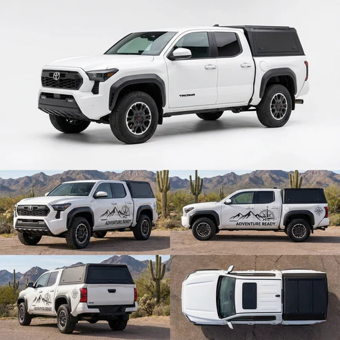 Toyota Tacoma 2016-2023 5.0ft | TKMAUTO Aluminum Truck Bed Cap