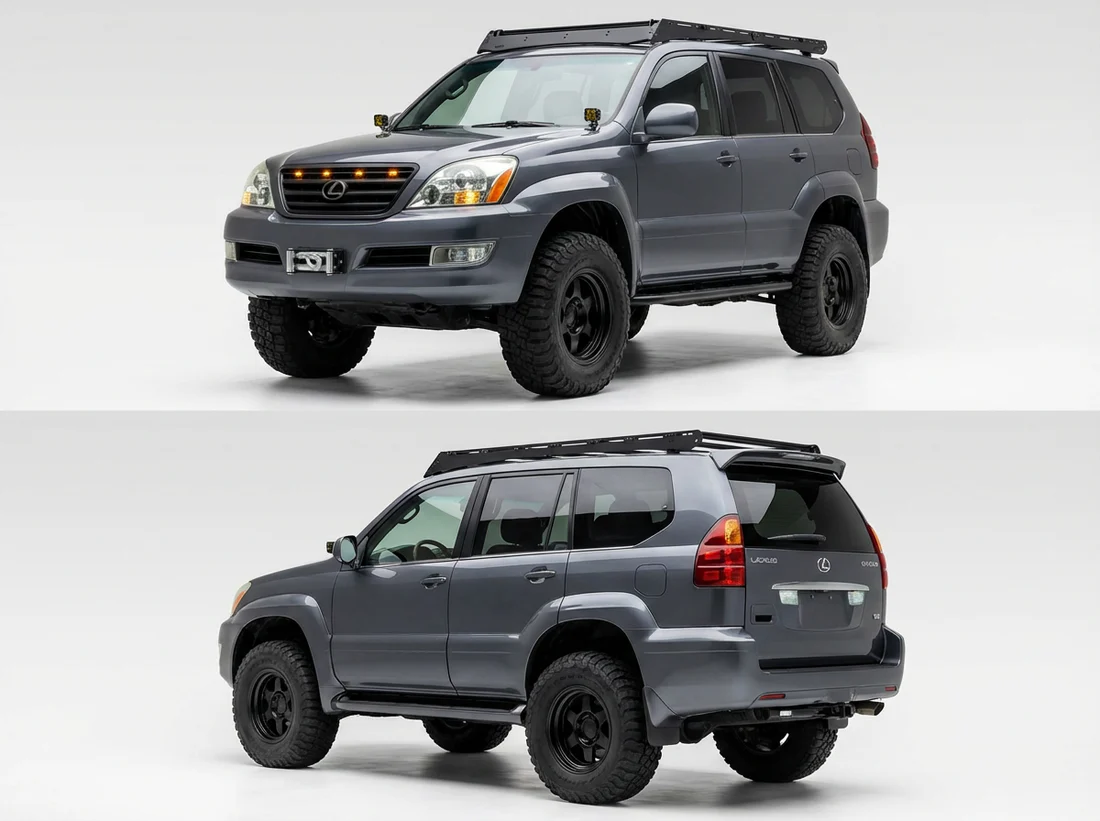 Lexus GX470 (2003-2009) Roof Rack Platform — Full Size Lightweight Aluminum