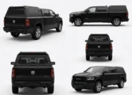 RAM 1500 2009-2018 5.5ft | TKMAUTO Aluminum Truck Bed Cap Side Windows