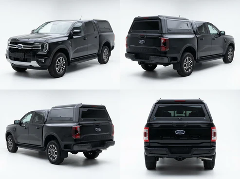 Ford F-150 Aluminum Truck Bed Cap with Windows (2015-2025, 5.5ft) | TKMAUTO