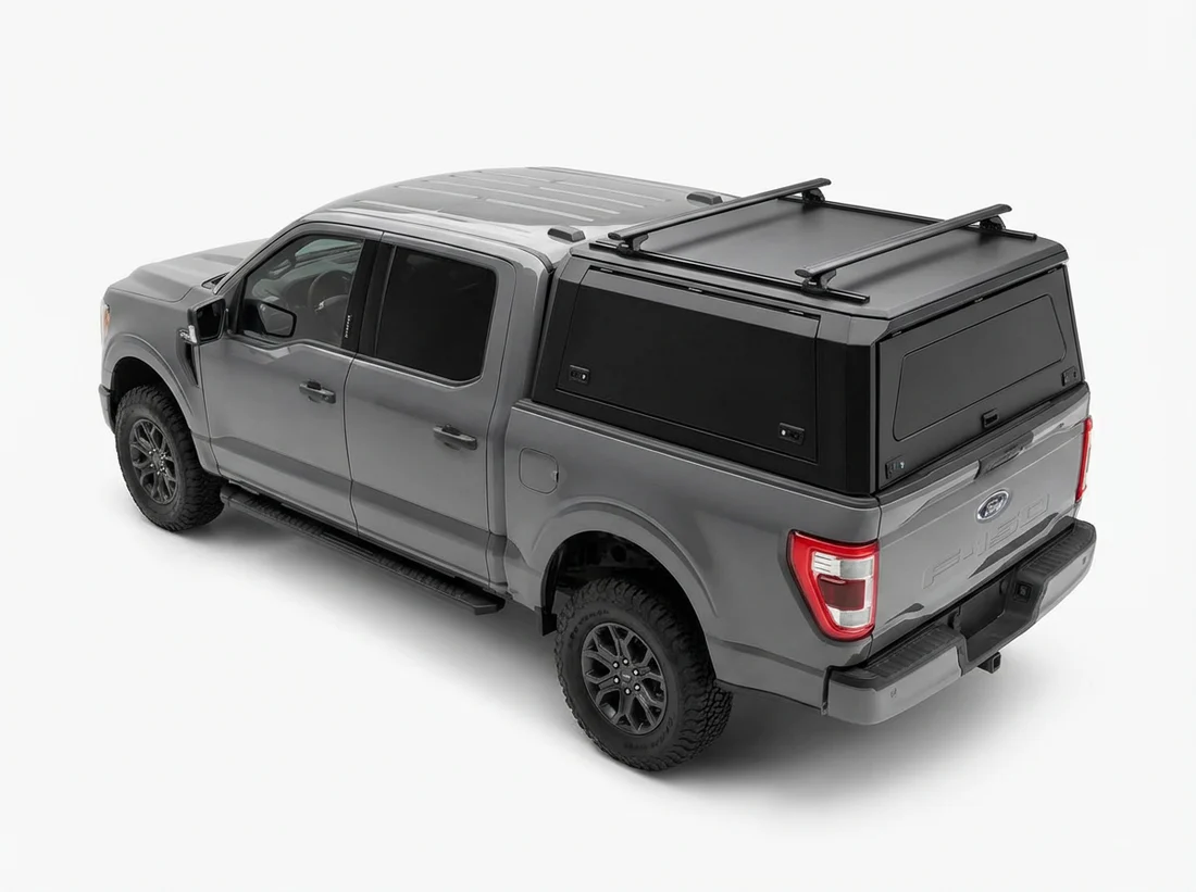 Truck Bed Cap Cross Bar — Aluminum, T-Slot Compatible, Universal Fit