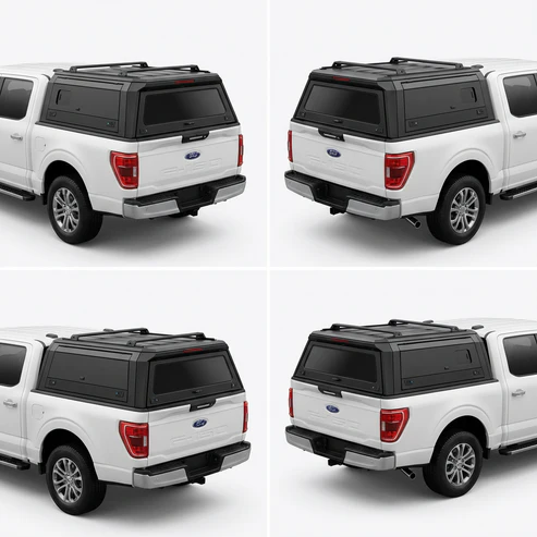 Ford F-150 Aluminum Truck Bed Cap with Windows (2004-2014, 5.5ft) | TKMAUTO