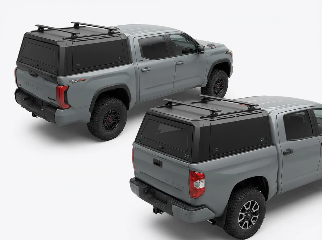 Truck Bed Cap Cross Bar — Aluminum, T-Slot Compatible, Universal Fit