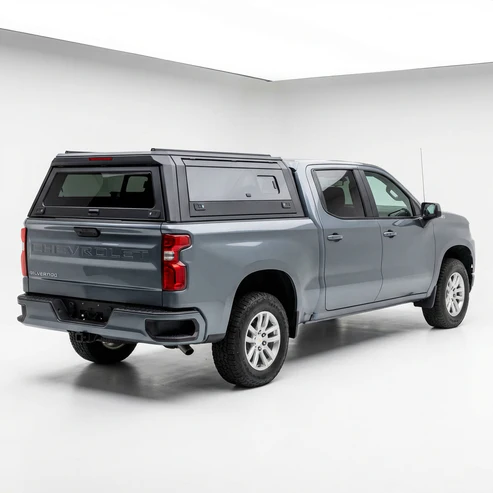 GMC Sierra & Silverado 1500 2019-2025 5.8ft | TKMAUTO Aluminum Truck Bed Cap Side Windows