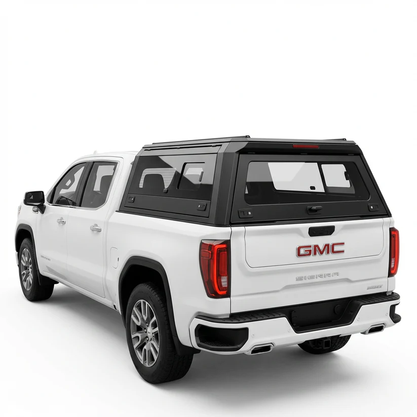 GMC Sierra & Silverado 1500 2019-2025 5.8ft | TKMAUTO Aluminum Truck Bed Cap Side Windows
