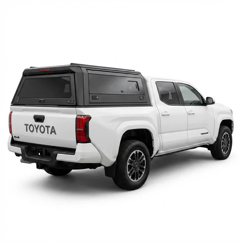 Toyota Tacoma 2016-2023 5ft | TKMAUTO Aluminum Truck Bed Cap Side Windows