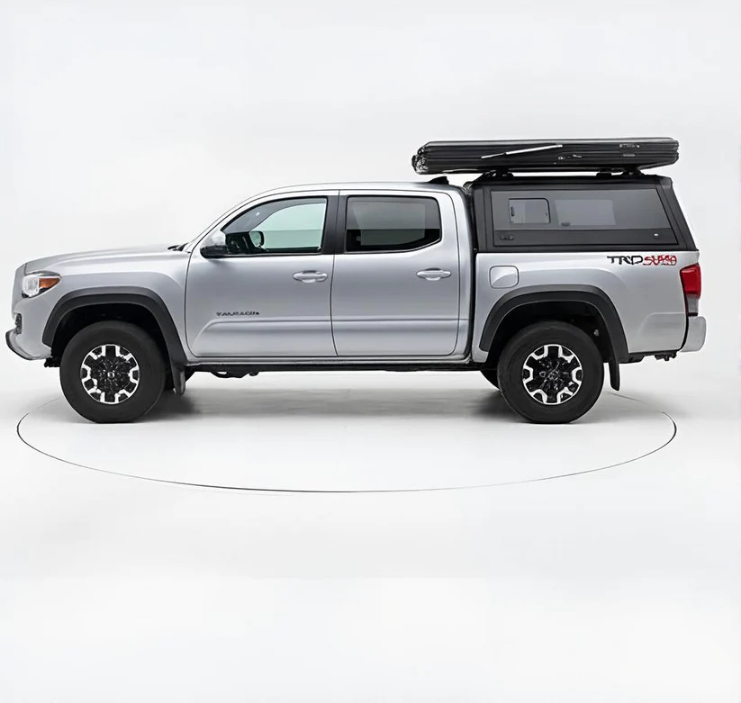 Toyota Tacoma 2016-2023 5ft | TKMAUTO Aluminum Truck Bed Cap Side Windows