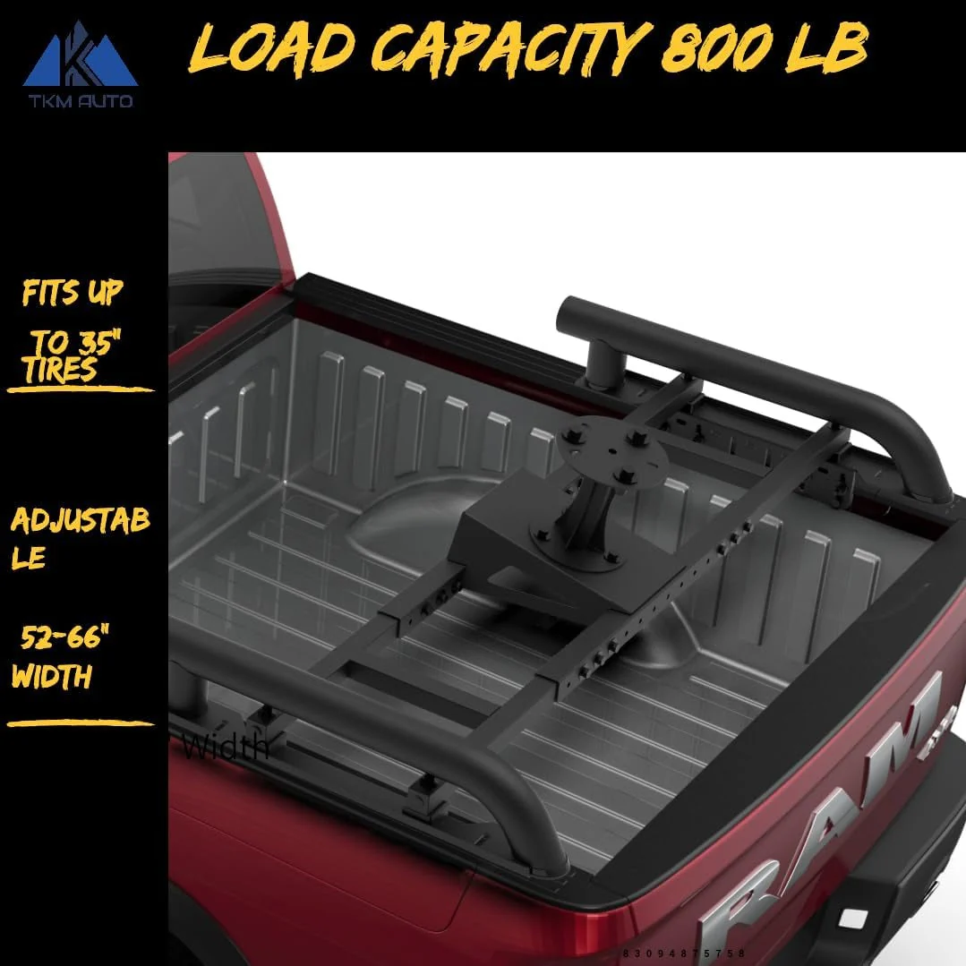 SRB-R002 Spare Tire Carrier Full-Size Mid-Size Trucks Black Steel