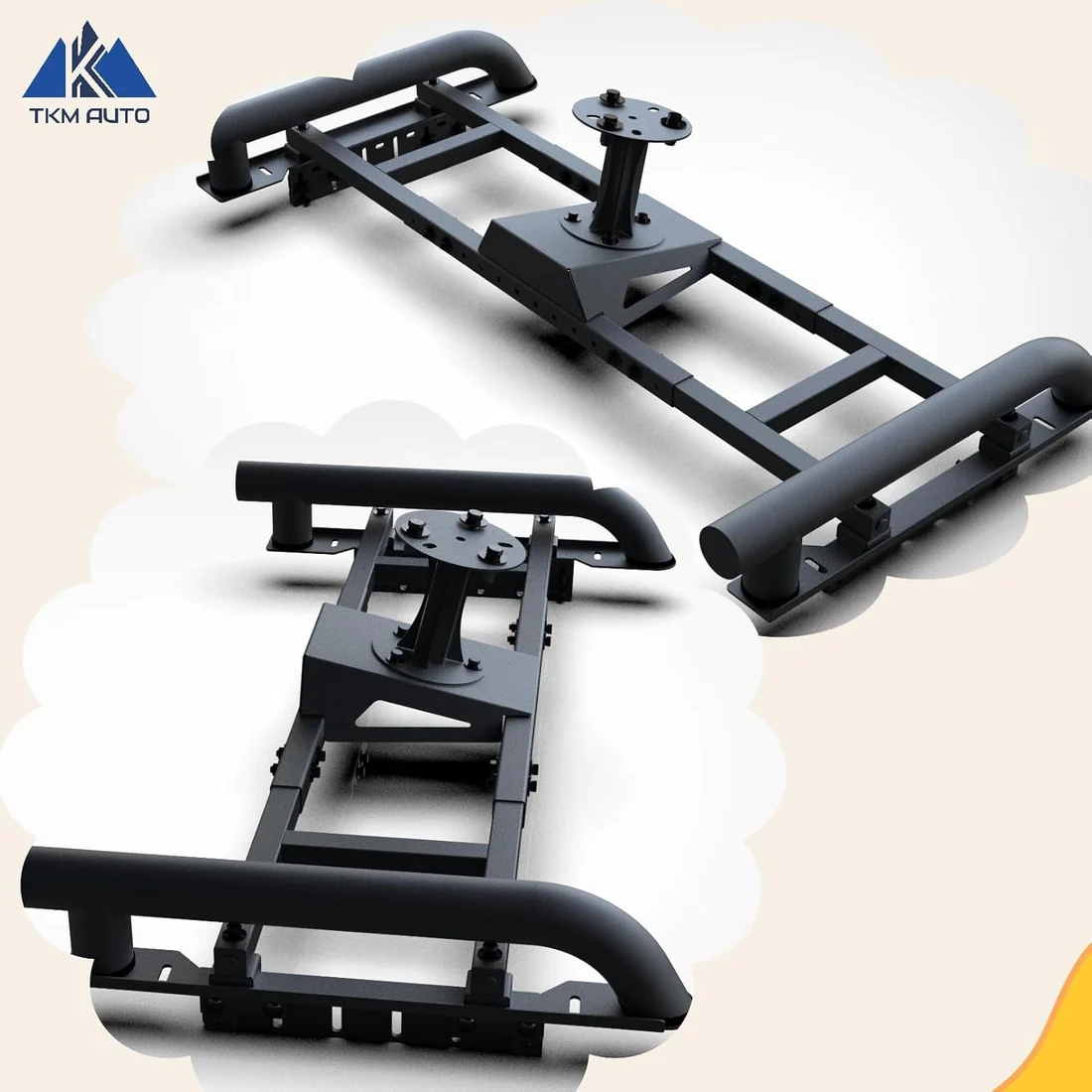 SRB-R002 Spare Tire Carrier Full-Size Mid-Size Trucks Black Steel
